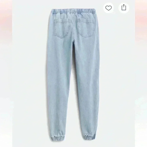 BBJ Los Angeles Hayley drawstring blue jean joggers size medium. - Picture 2 of 11